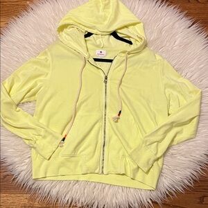NWOT Women’s Sundry Neon Yellow Zip-Up Hoodie Size 1